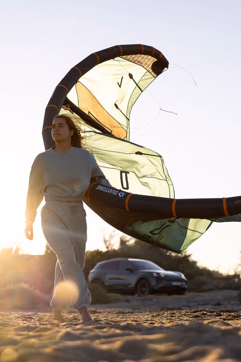 Porsche Turns Cayenne Turbo Electric's Horsepower Into a Kitesurfing Collection's Limited Run Number