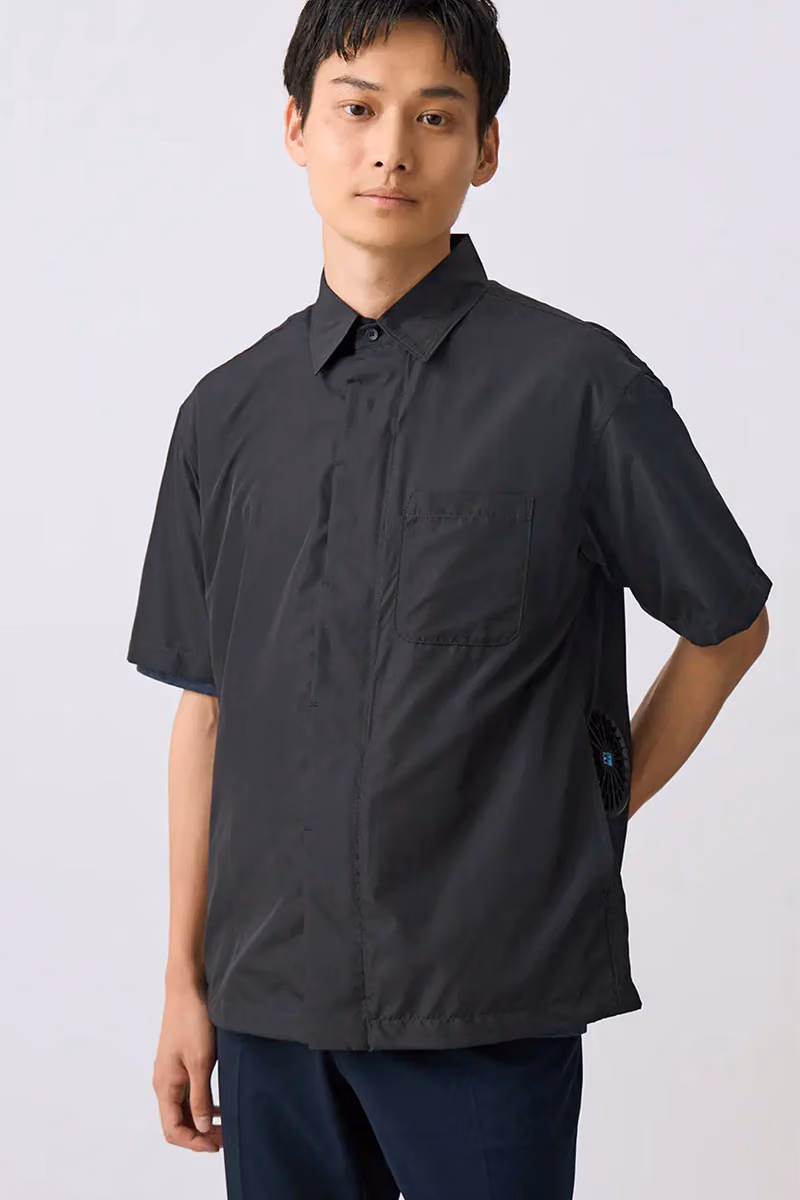 洋服の青山把工地風扇縫進西裝襯衫,背面藏兩顆風扇騙過會議室