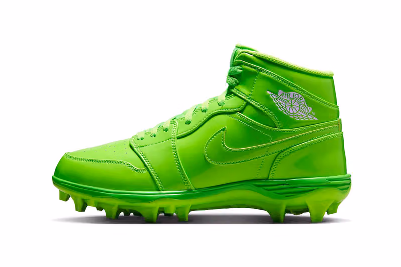 Air Jordan 1 Transforms Into Football Cleat, "Electric Green" Steps Onto the Gridiron