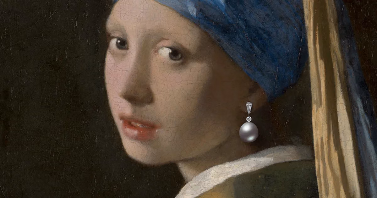 MIKIMOTO Turns Vermeer's Girl with a Pearl Earring Into Three Real Earrings
