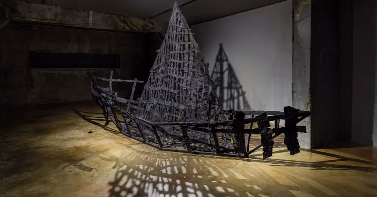 Checksy Choi's Eotieum: A Hanji Fishing Boat Docks Inside a Seoul Cold War Bunker That Never Lets Anyone Land