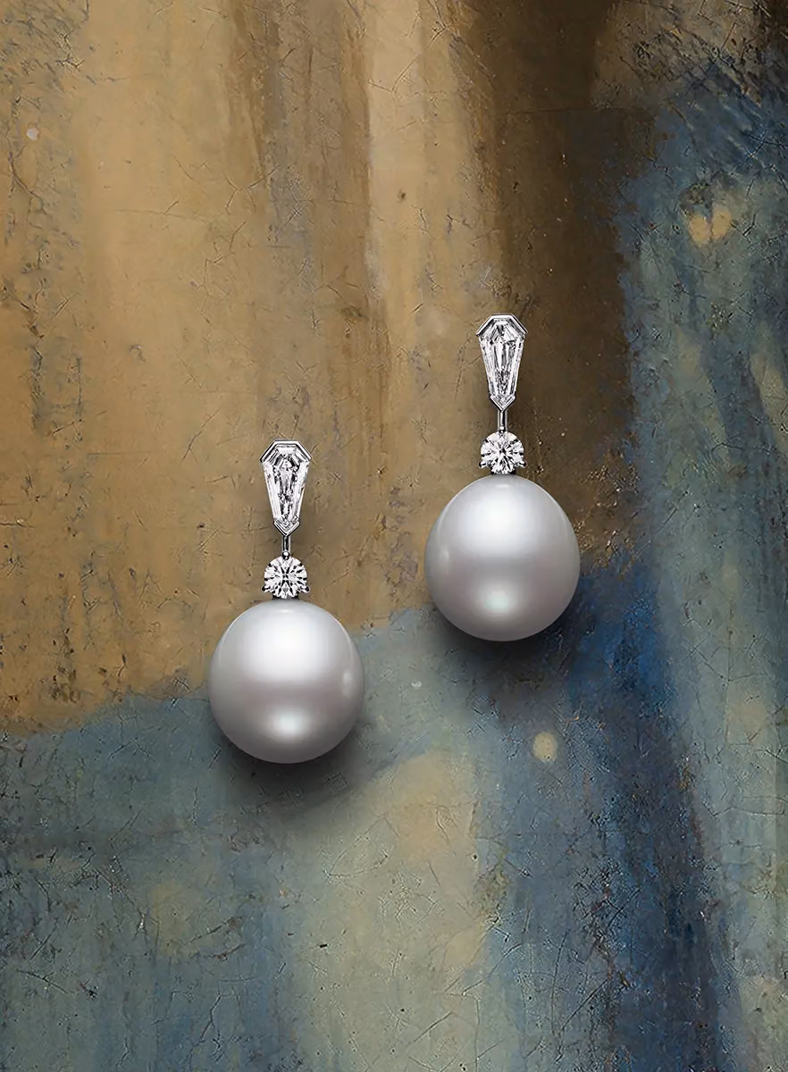 MIKIMOTO Turns Vermeer's Girl with a Pearl Earring Into Three Real Earrings