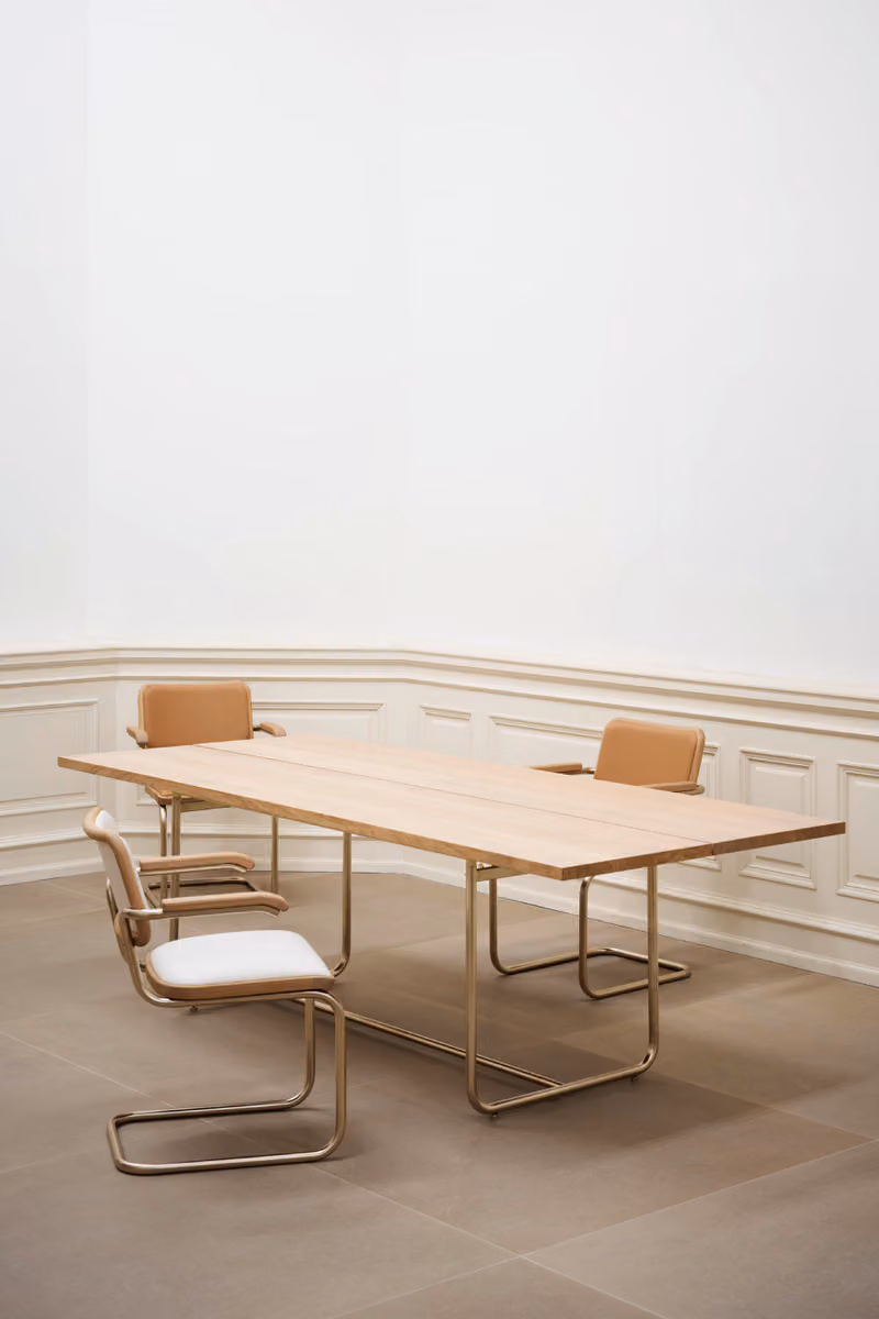 Jil Sander Wraps Thonet's Tubular Steel Frames in One Silent Slab of Leather