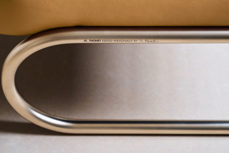 Jil Sander Wraps Thonet's Tubular Steel Frames in One Silent Slab of Leather