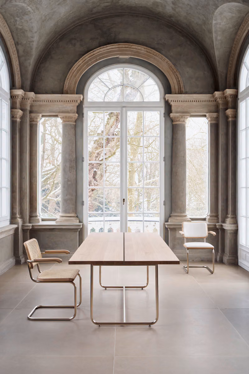 Jil Sander Wraps Thonet's Tubular Steel Frames in One Silent Slab of Leather