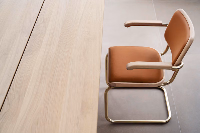 Jil Sander Wraps Thonet's Tubular Steel Frames in One Silent Slab of Leather