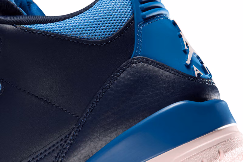 Air Jordan 3 'Sports Renaissance' mismatched pair featuring sweatshirt-style fabric on the tongue
