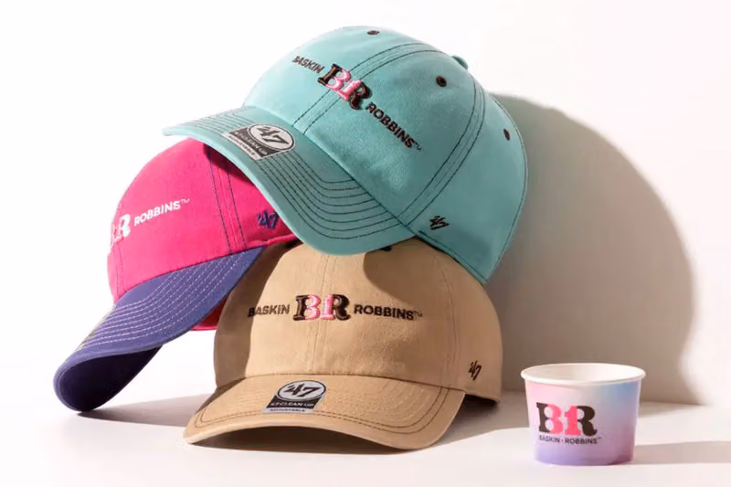 '47 和 Baskin-Robbins 首度聯名,把 Love Potion 31 做成一頂帽子