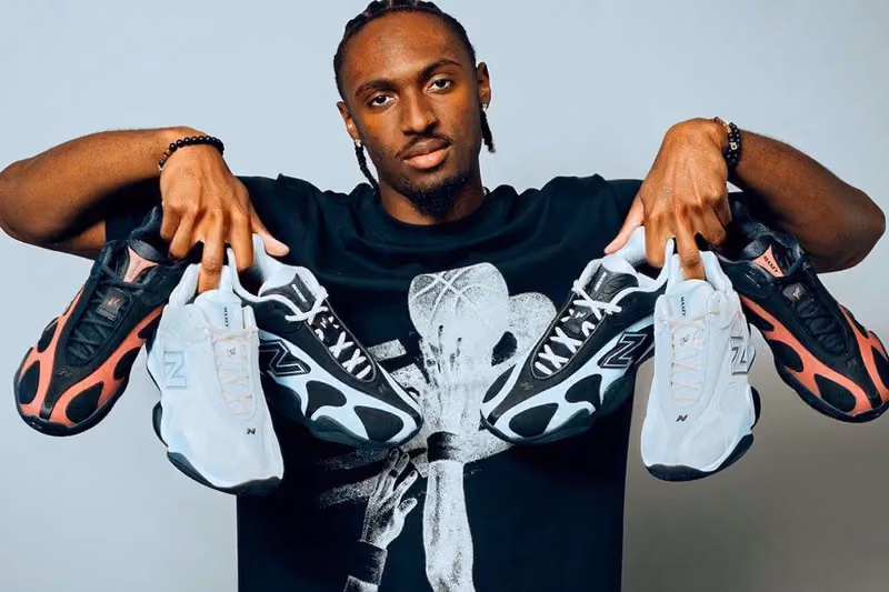 New Balance's First Maxey Signature Shoe Deliberately Downplays the N Logo — Black/Blue Drops October 2