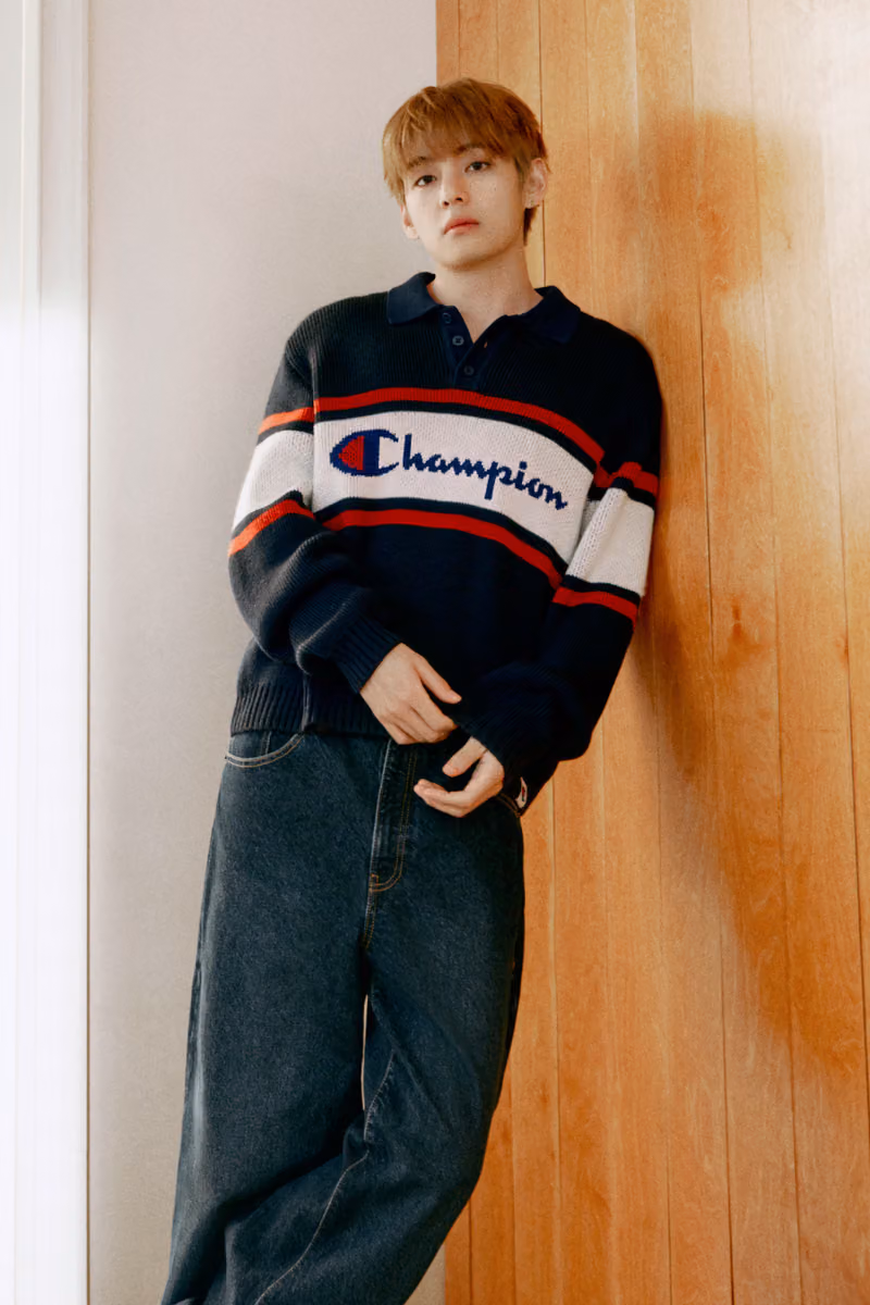 BTS V站上Champion FW26陣容最前排,這次「冠軍」不靠獎牌定義