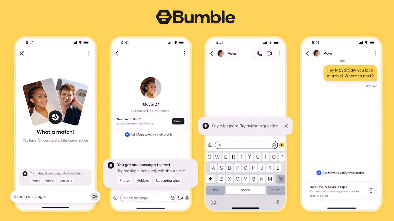 Bumble拿掉「女生先傳訊息」招牌規則,改成看誰先想開口