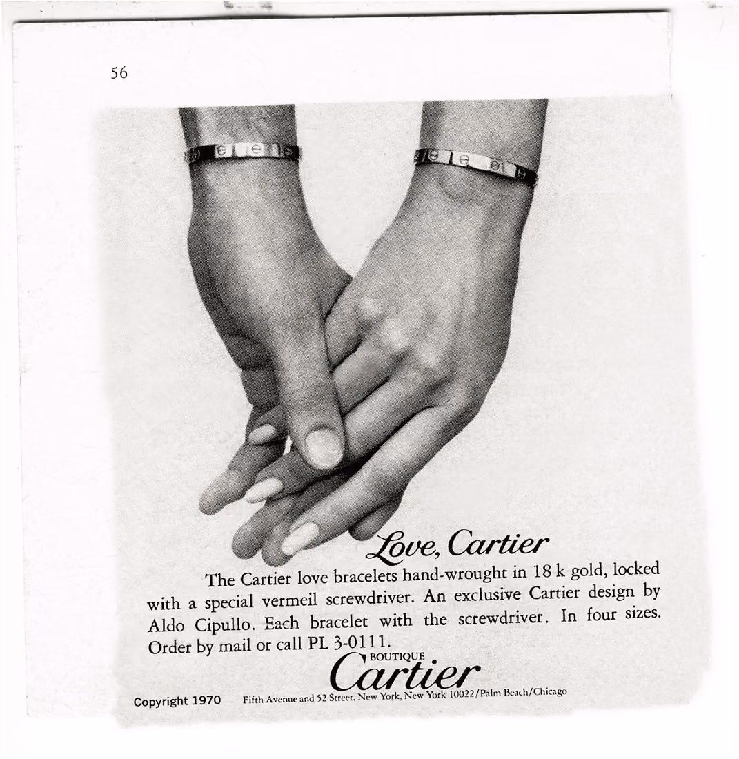 That Screwdriver Is Now in Your Own Hands: Cartier LOVE's Solo Statement, Half a Century On