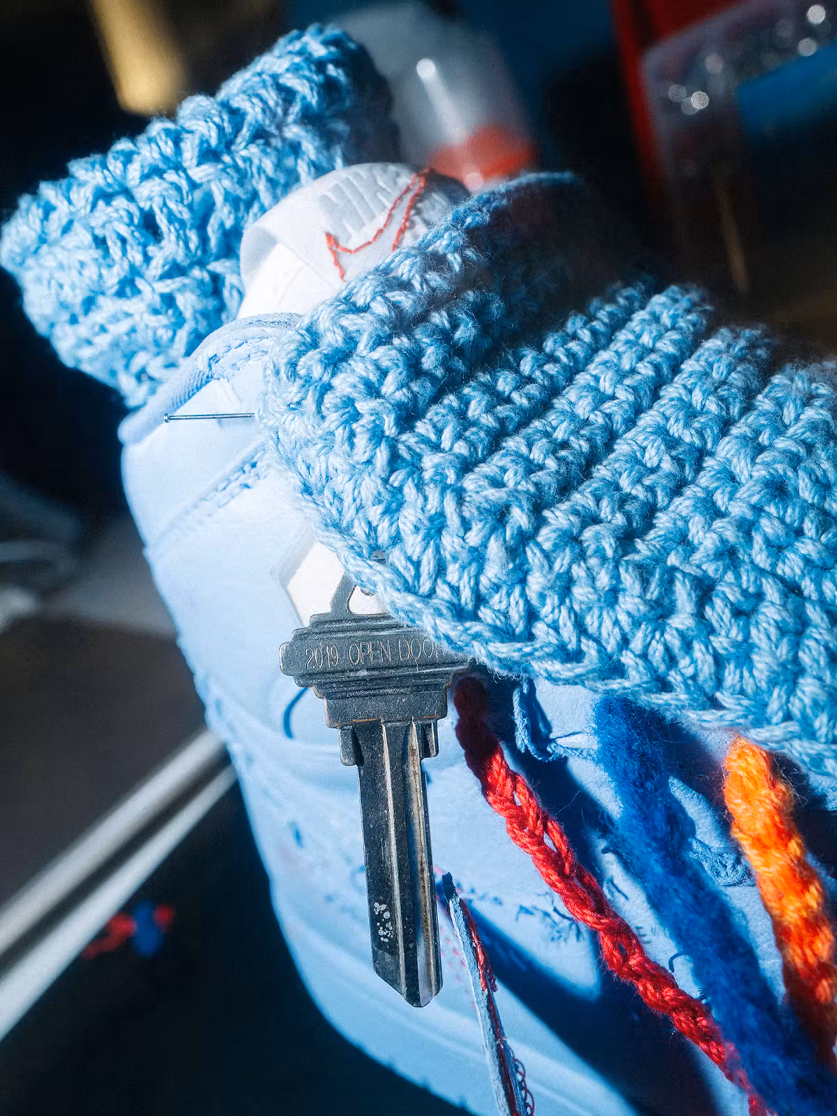 Stitch by Stitch, Reworking the Air Jordan 1: Chicago Workshop Crowns a Crochet Artist