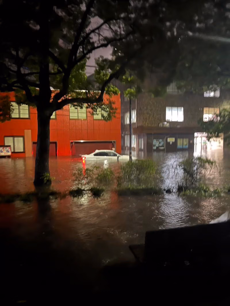 Linear Rainband Floods Chiba Mall's Ground Floor—Sogo Chiba, Perier Chiba to Close Temporarily on the 14th