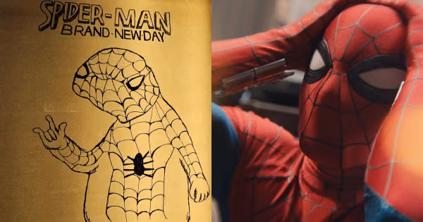 Official Poster Stuck in Shipping, So Canadian Theater Staffer's Hand-Drawn "Spoderman" Meme Poster Accidentally Outshines the Real Movie