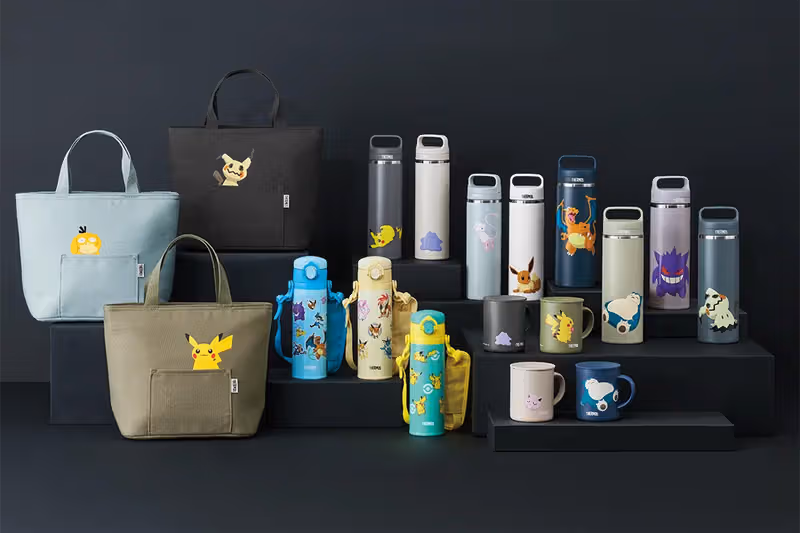 ポケモン×Thermos保温シリーズ ピカチュウ、ゲンガーが大人向けの落ち着いたカラーに