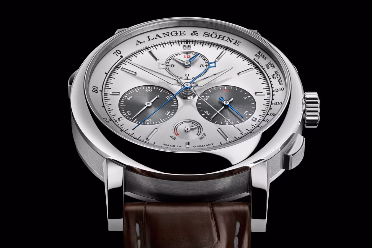 A. Lange & Söhne 新作两极:1815 UP/DOWN 蓝盘克制,TRIPLE SPLIT 白金复杂