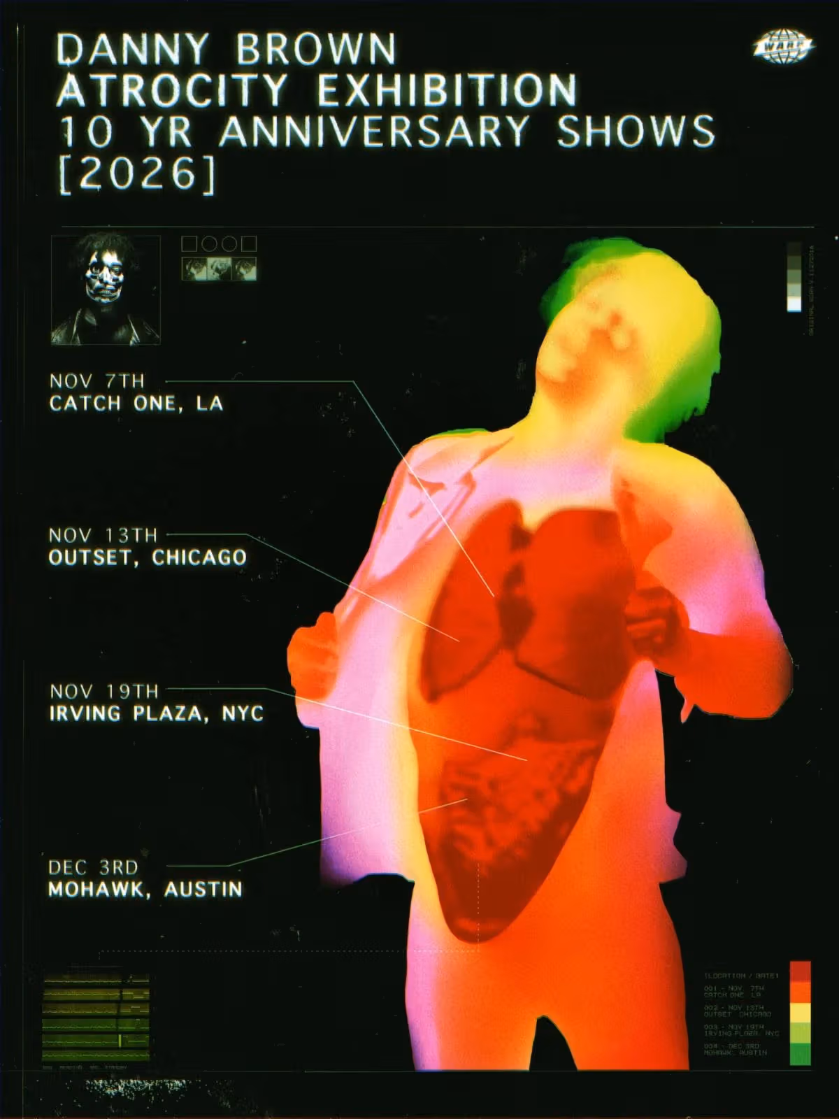 Danny Brown จัดเต็มโชว์อัลบั้มเต็มเป็นครั้งแรก: ทัวร์ครบรอบ 10 ปี "Atrocity Exhibition" พร้อมฉบับรีอิชชู่