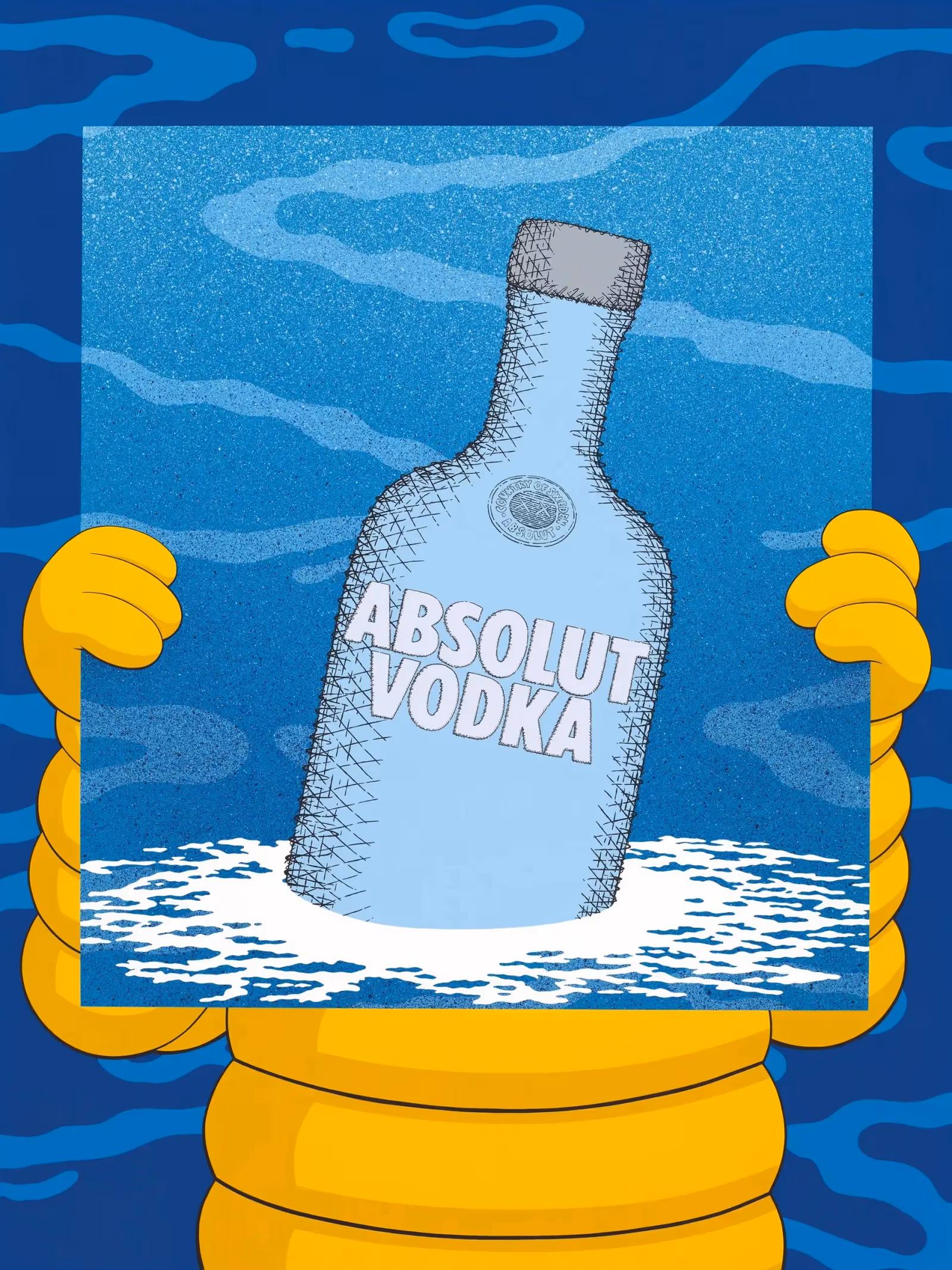 KAWS, CHUM을 Absolut 보드카병에 그리다… Warhol이 남긴 40년 아티스트 리스트의 계보를 잇다
