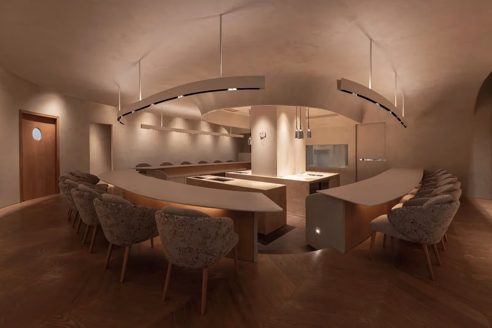 Interior space of Li.nu restaurant