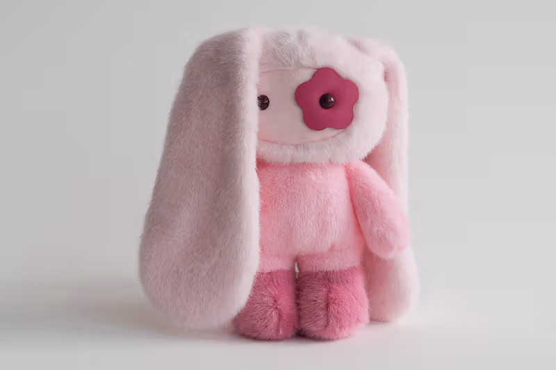ピンク色のJuju Megaぬいぐるみ
