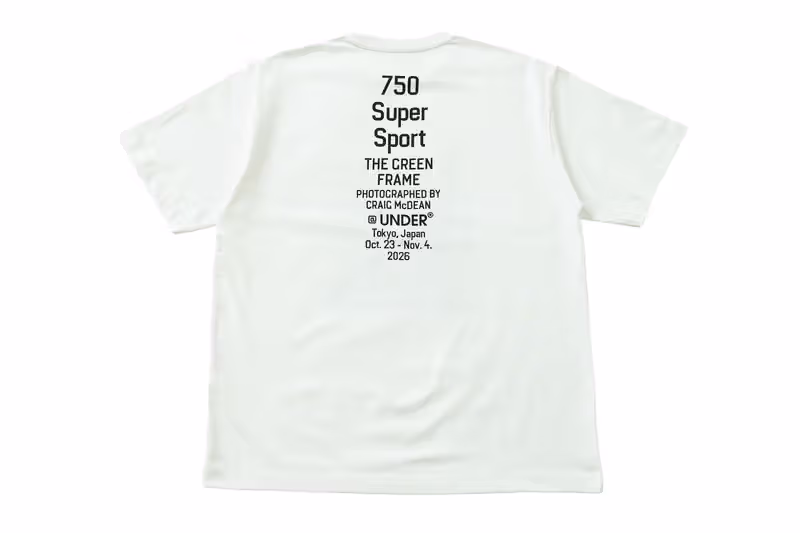 Back lettering on the white short-sleeve top