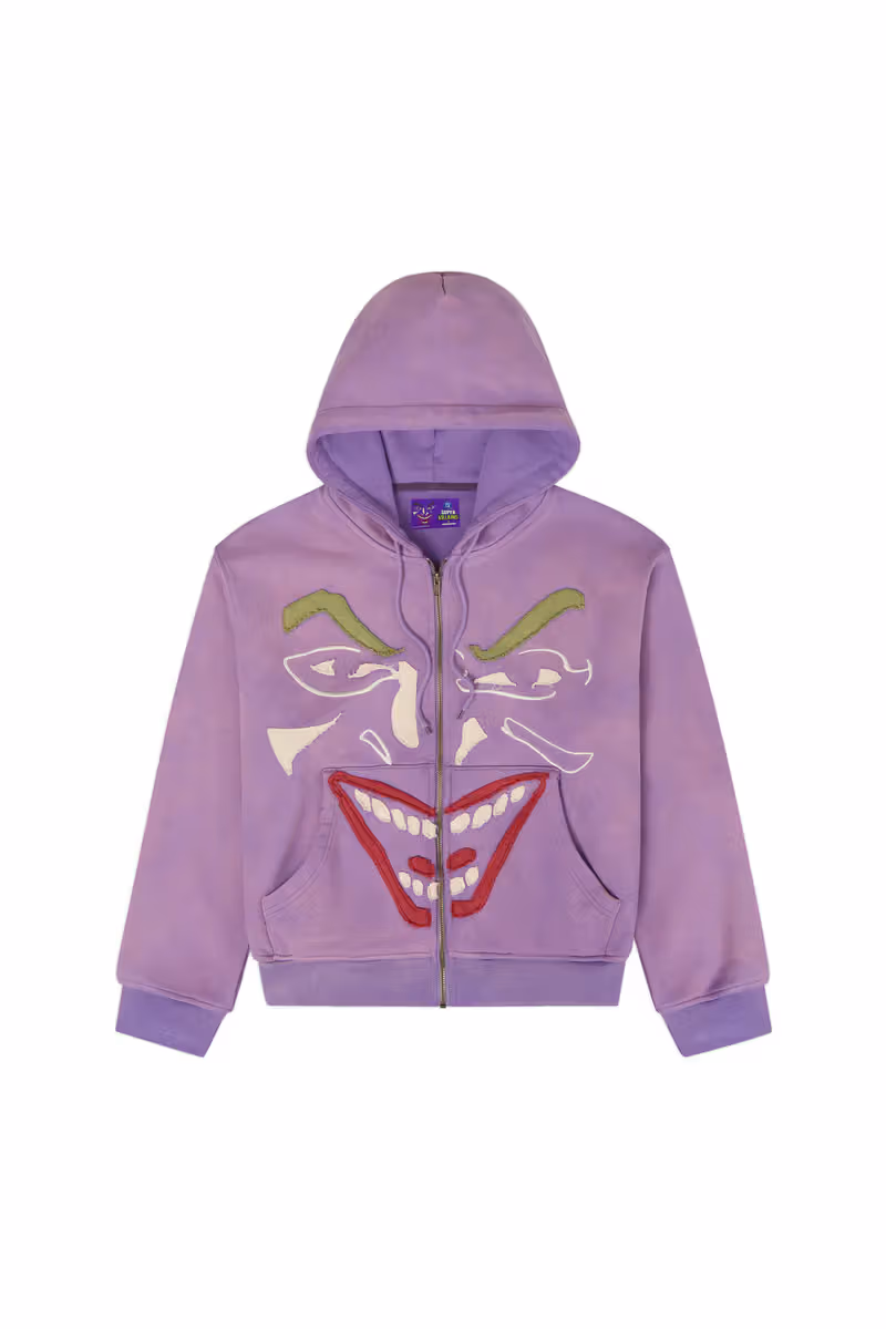 Joker 테마 얼굴 그래픽 후디