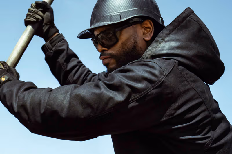 Steel Series jacket shown in action