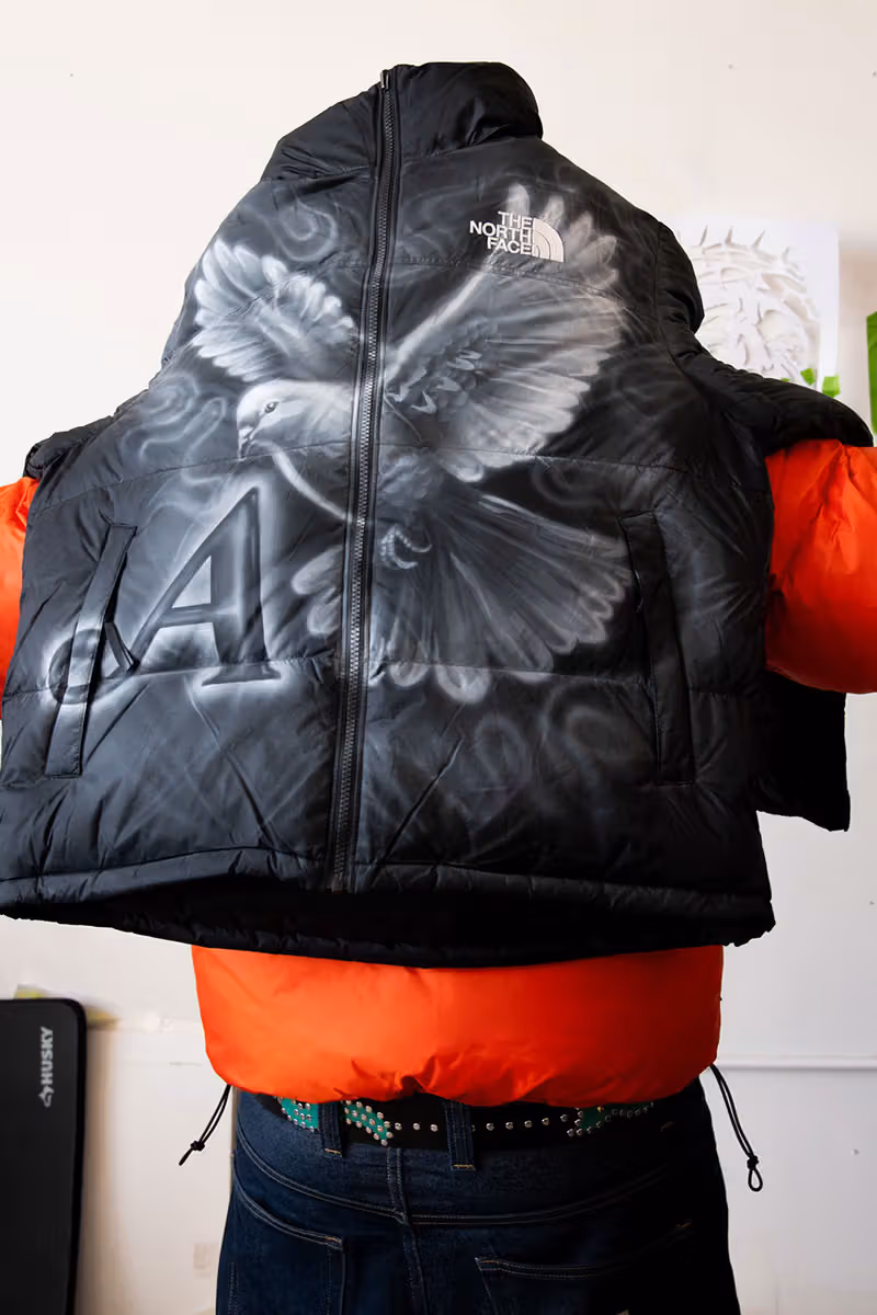 Awake NY x The North Face 수제 맞춤 Nuptse 재킷