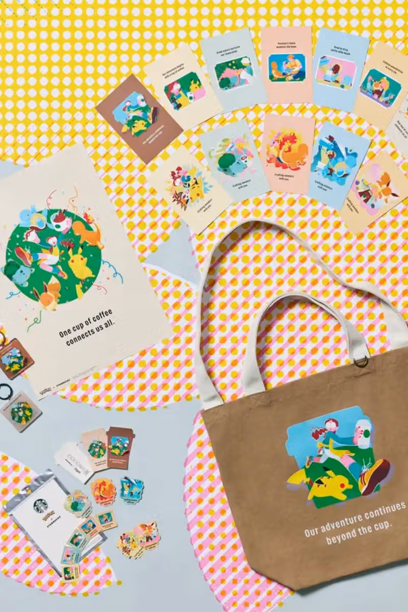 Pokémon and Starbucks Japan collaboration merchandise collection