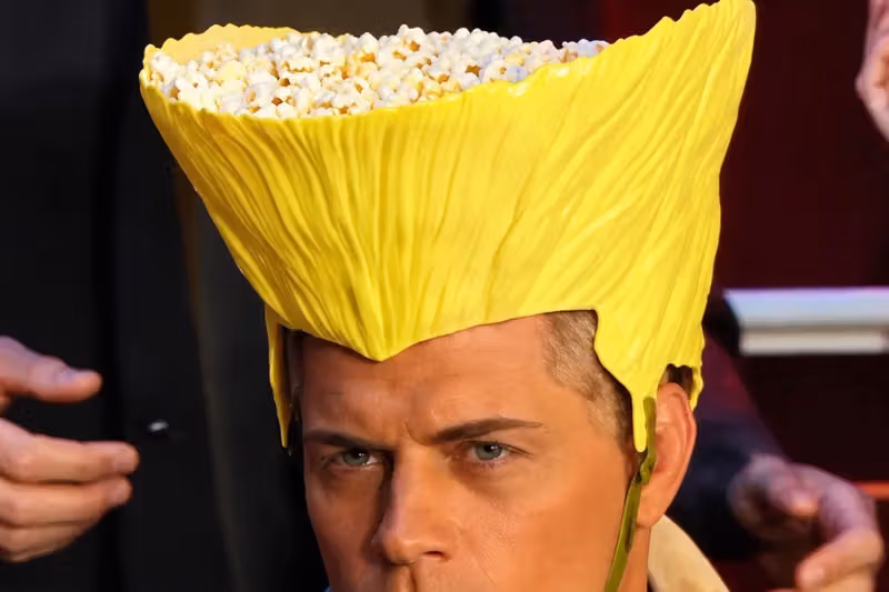 AMC Turns Guile's Flattop Into a Wearable Street Fighter Popcorn Bucket, Official Listing Shows 160 oz Capacity