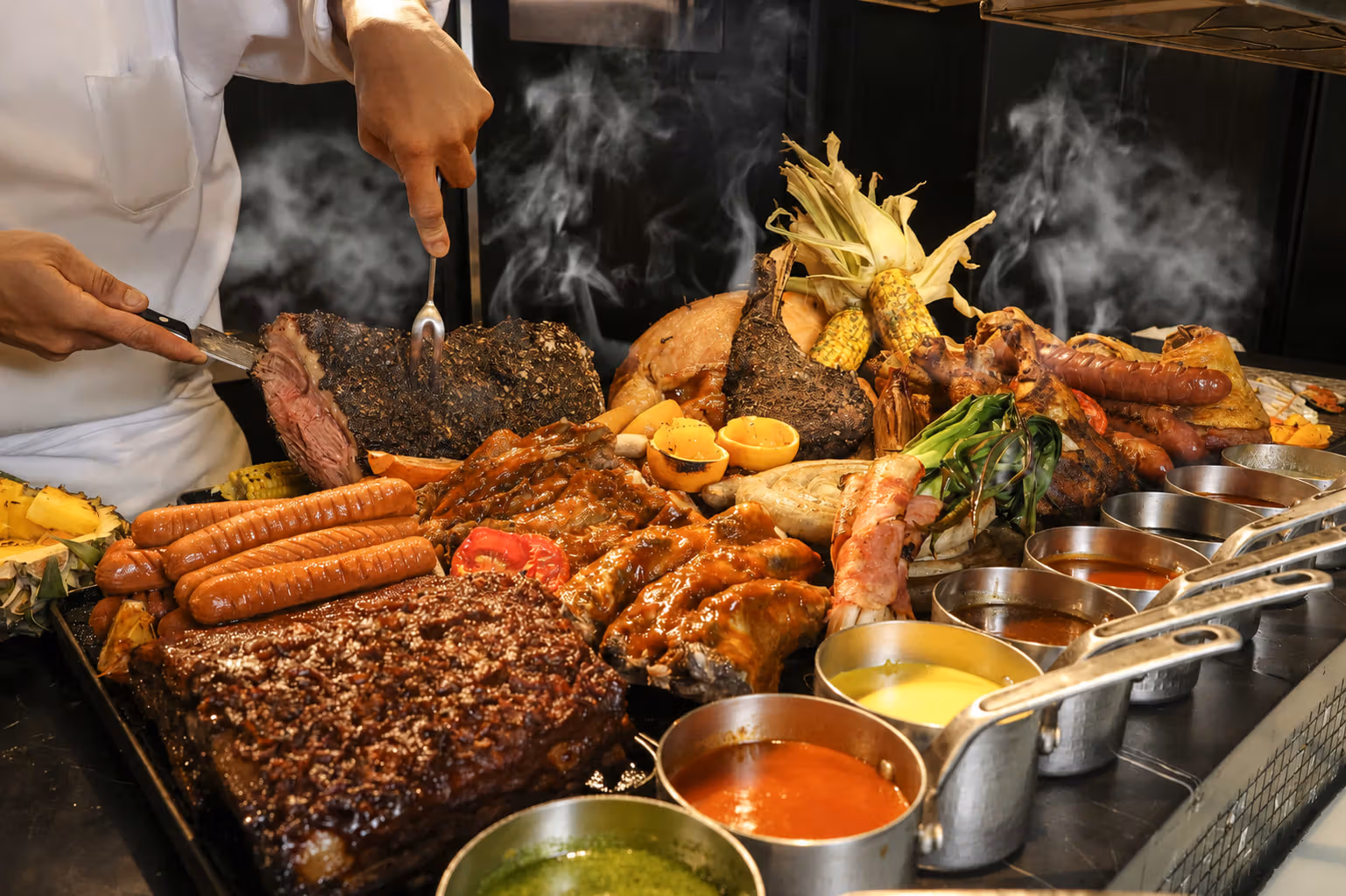 อาหารจากเทศกาลบาร์บีคิวของโรงแรม Regent Taipei