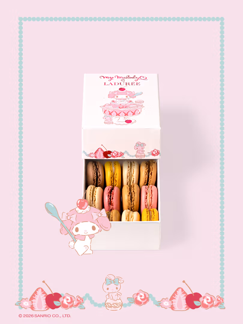 Ladurée × My Melody — ภาพชุดของขวัญ