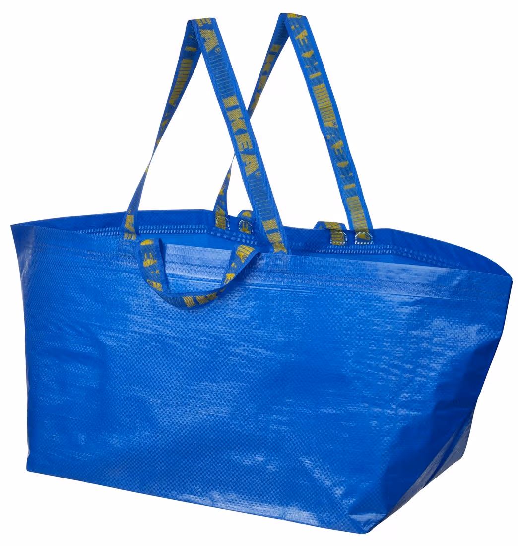 กระเป๋าช้อปปิ้ง IKEA FRAKTA สีน้ำเงิน ชุดรูปถ่าย 3