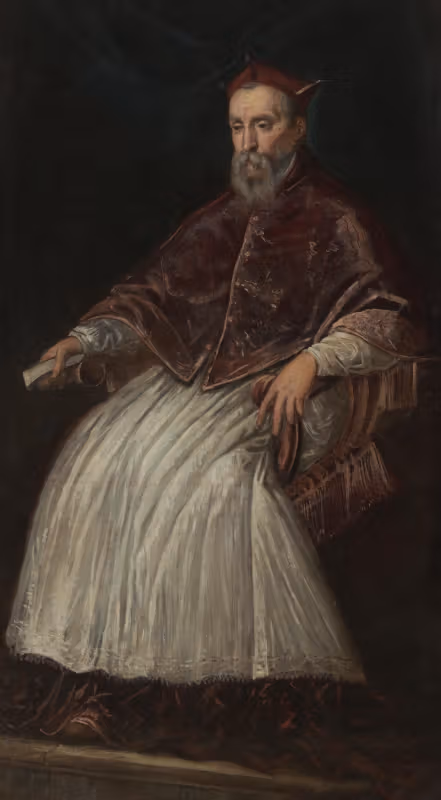 Tintoretto ภาพเหมือนของพระคาร์ดินัล Marcantonio da Mula, 1562–63