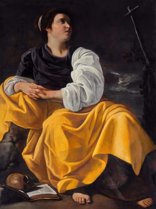 Artemisia Gentileschi "Mary Magdalene ในการทำสมาธิ"