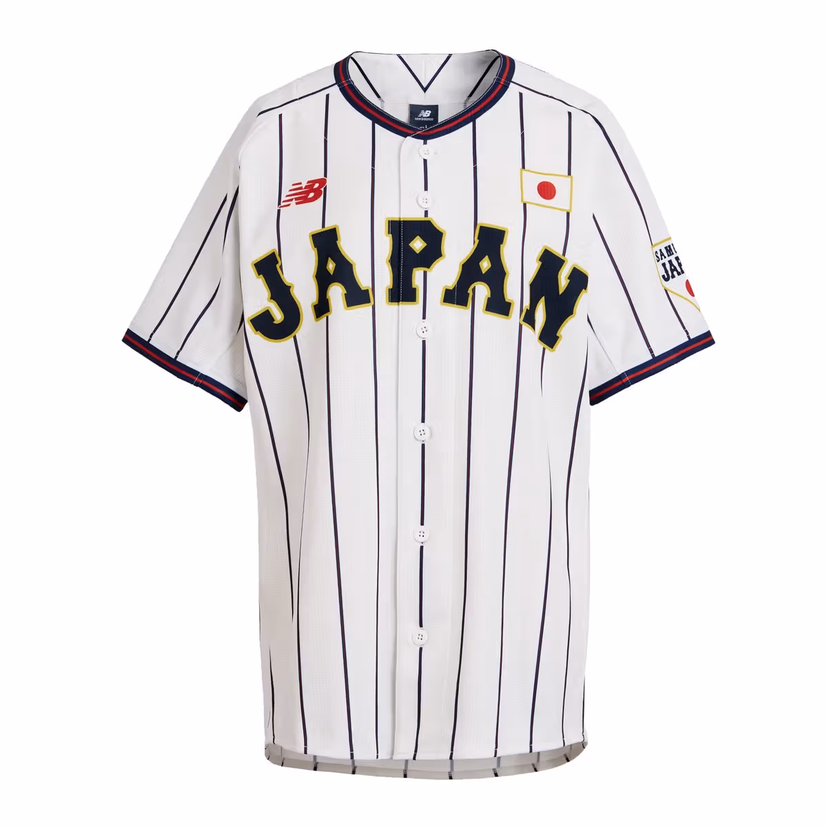 侍Japan白色无背号球衣正面