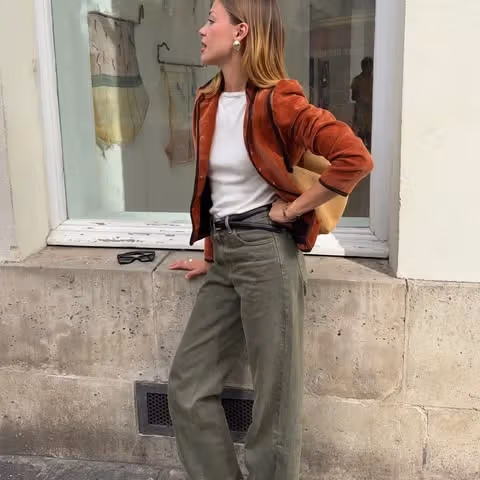 Red Brown Rope Jacket Style