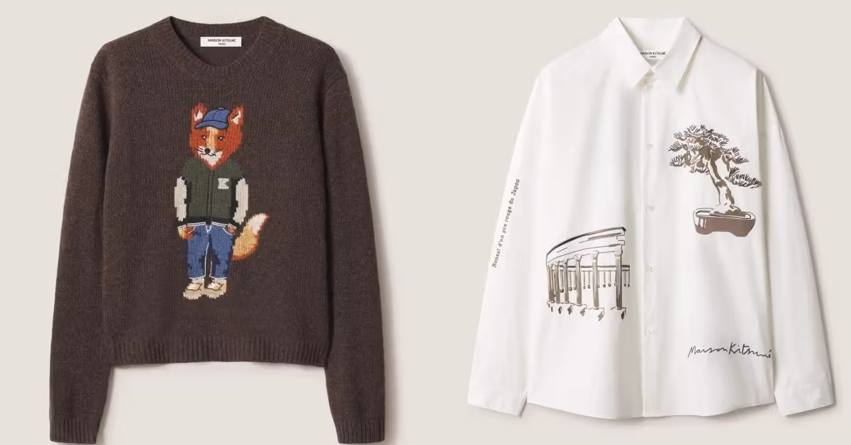 Fox graphics extend across the autumn/winter long-sleeved tops