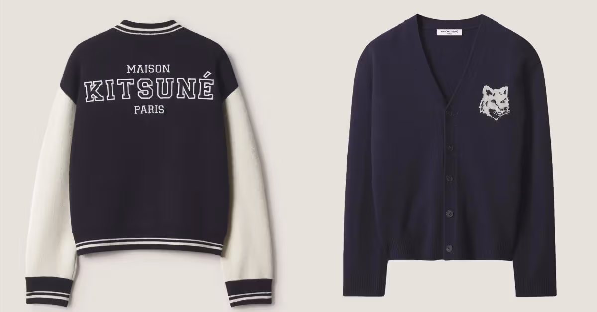 Maison Kitsuné graphics appear on everyday tops