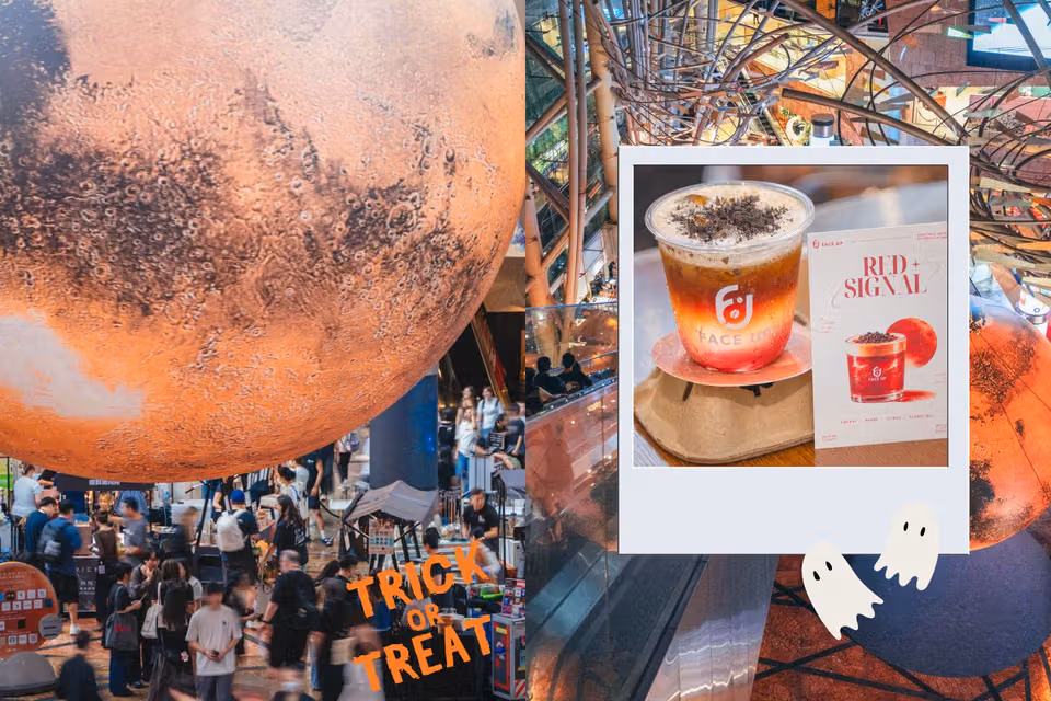 Langham Place TRICK or BEANS: Sparkling Coffee Beneath a Seven-Metre Mars