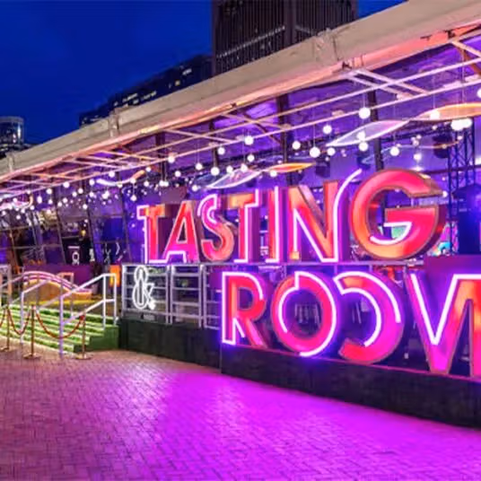An image introducing the Tasting Room event space