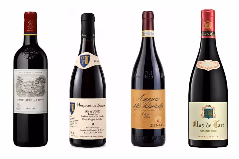 Wines shown in the event information; actual availability follows on-site arrangements