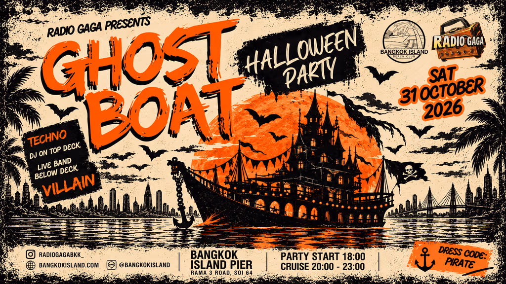 Bangkok Island Ghost Boat 핼러윈 포스터