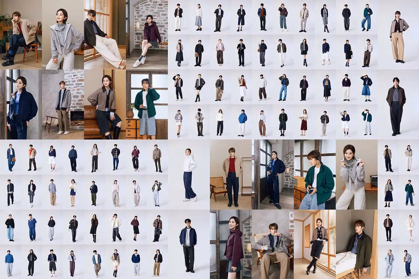 UNIQLO OUTER 100の複数の公式スタイリング提案