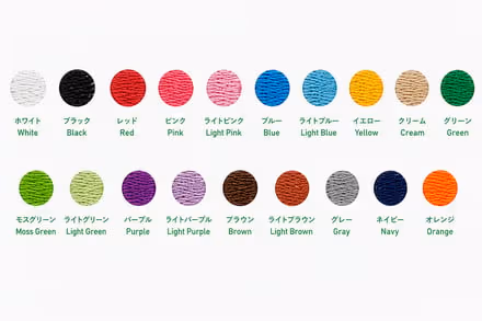 ตารางสีด้ายปัก 19 สีของ RE.UNIQLO STUDIO