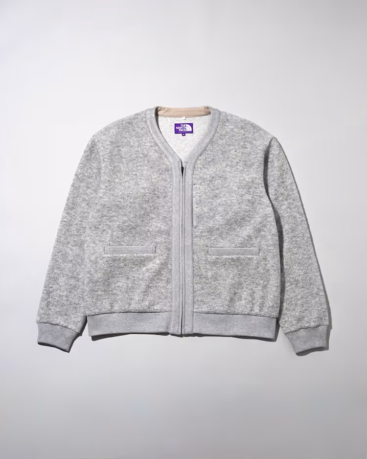 연회색 보아 플리스 Field Jacket 정면
