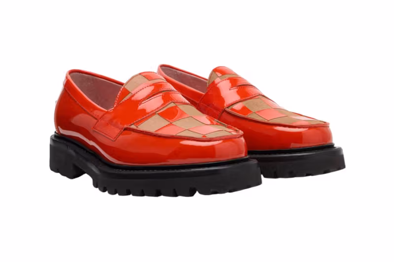 Blackstock & Weber × Joe Freshgoods turns Ellis loafers red with laser checks