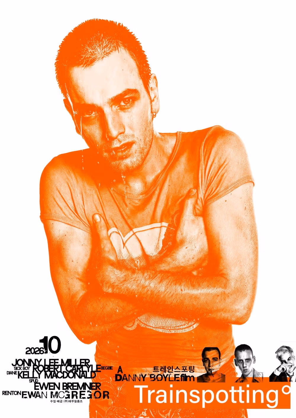 โปสเตอร์ Trainspotting ยังคงภาพตัวละครสีส้มสด