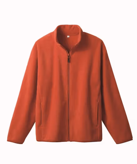 Orange-red Topvalu Micro Fleece zip jacket